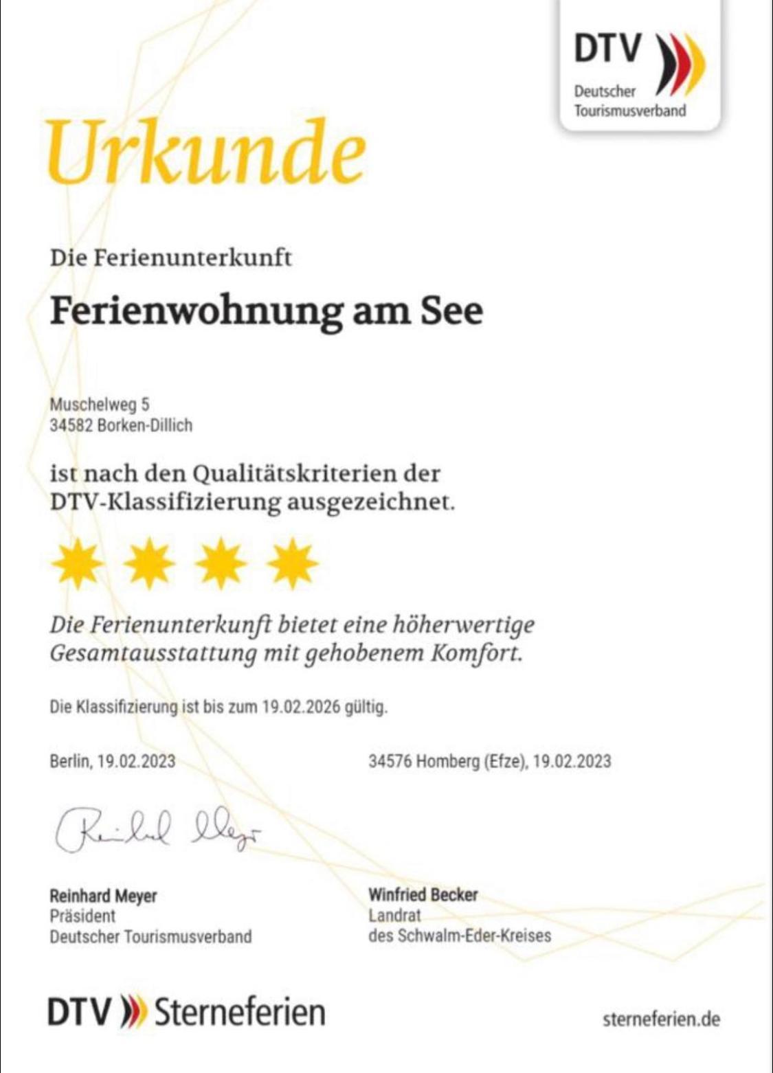 Ferienwohnung Am See Dillich - Ruhige Lage - Eigener Garten - Direkt Neben Einem Natursee 보르켄 외부 사진
